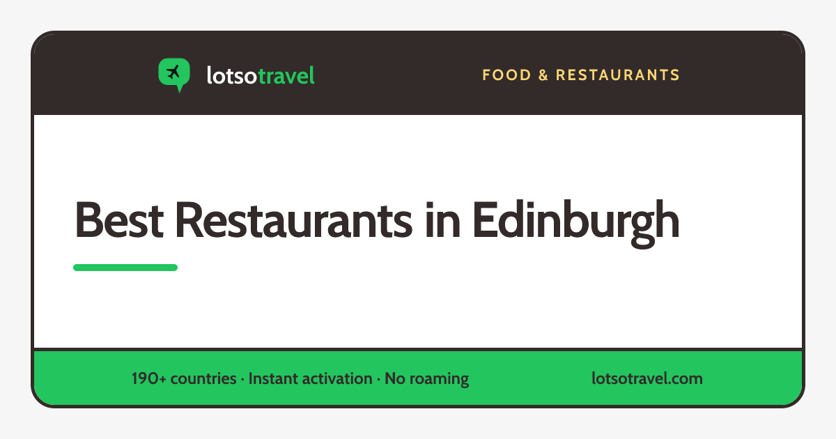Best Restaurants in Edinburgh 2026: MICHELIN, The Estrella Damm ...