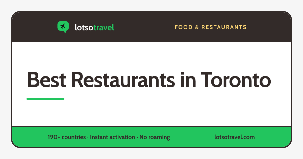 Best Restaurants in Toronto 2026: Canada's 100 Best, MICHELIN and Local ...