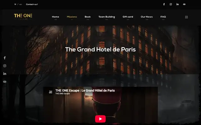 The One Escape website