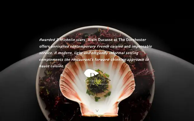 Alain Ducasse at The Dorchester website
