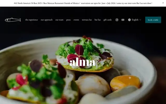 Alma website