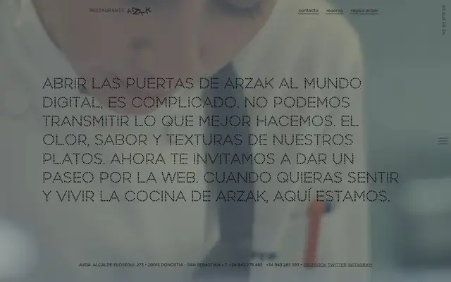 Arzak website