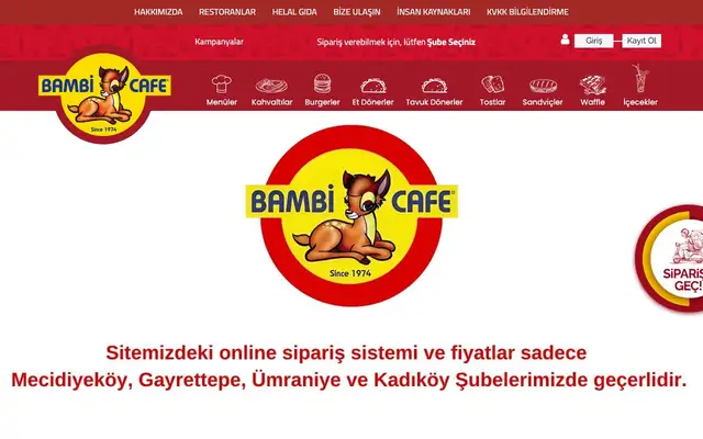 Bambi Cafe website