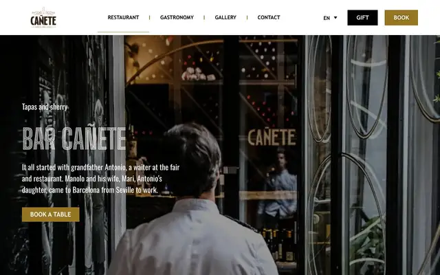 Bar Cañete website