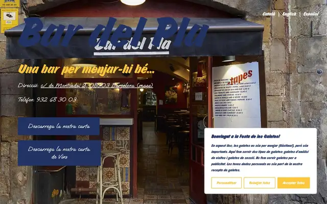 Bar del Pla website