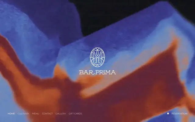 Bar Prima website