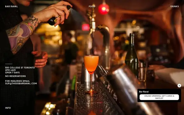 Bar Raval website