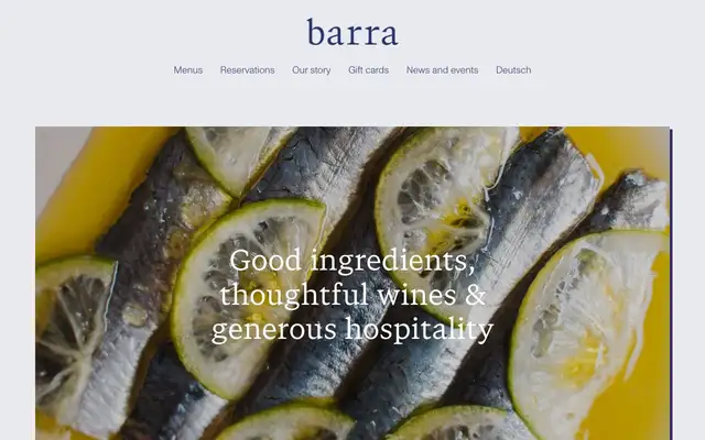 Barra website