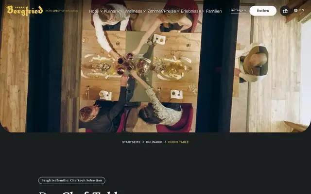 Bergfried - Chefs Table website