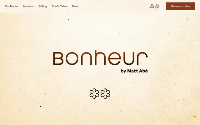 Bonheur by Matt Abé website