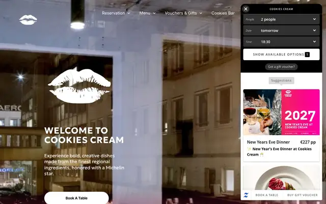 Cookies Cream website