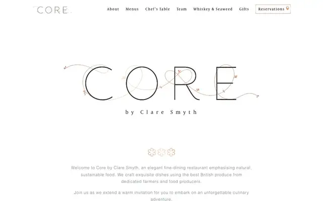 CORE by Clare Smyth website