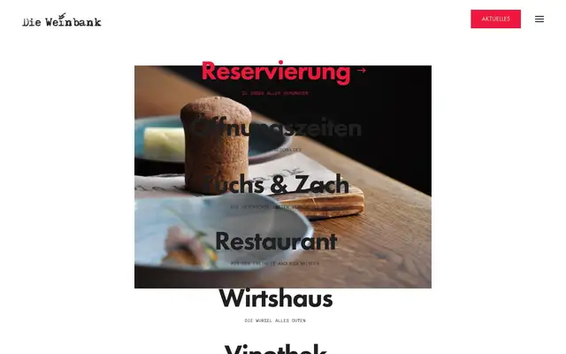 Die Weinbank website