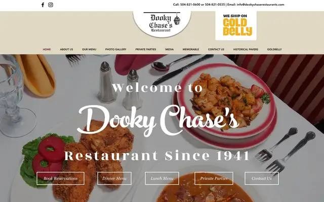 Dooky Chase Restaurant website