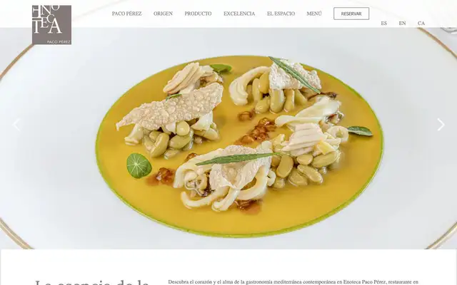 Enoteca Paco Pérez website