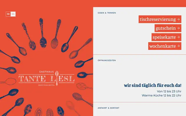 Gasthaus Tante Liesl website