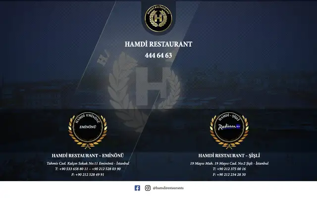 Hamdi Restaurant website