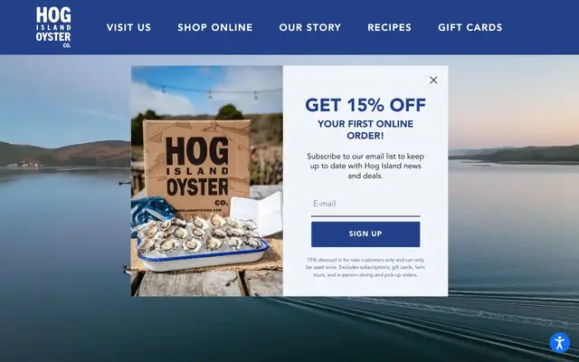 Hog Island Oyster Co. website