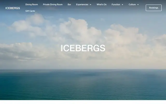 Icebergs Dining Room and Bar website