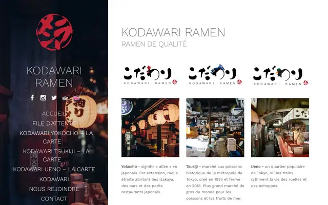 Kodawari Ramen - Yokochō website