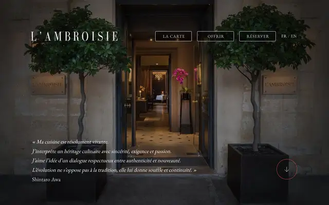 L'Ambroisie website