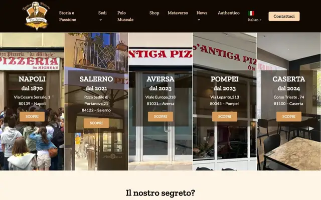 L'Antica Pizzeria da Michele website