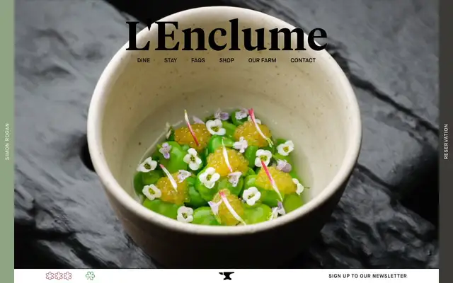L'Enclume website