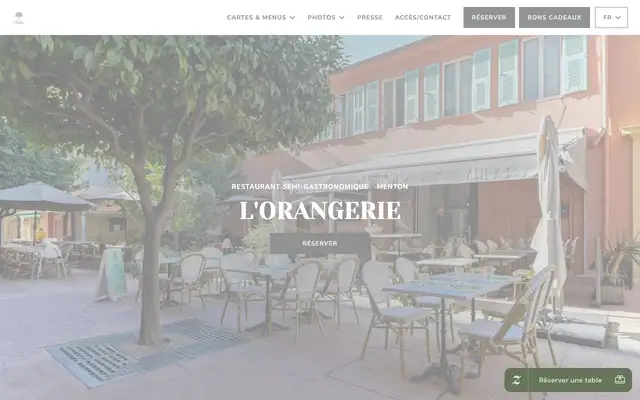 L'Orangerie website