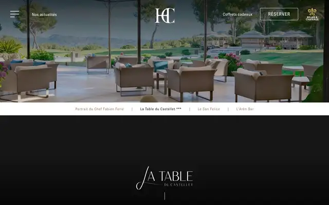 La Table du Castellet website