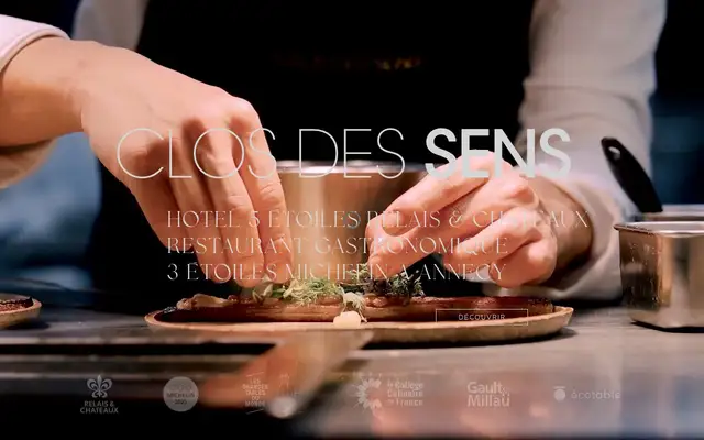 Le Clos des Sens website