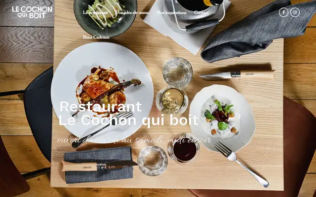 Le Cochon qui Boit website