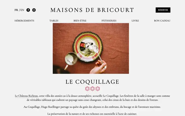 Le Coquillage website