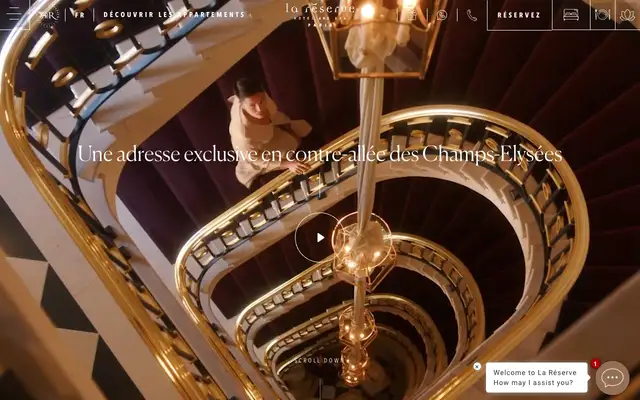 Le Gabriel - La Réserve Paris website