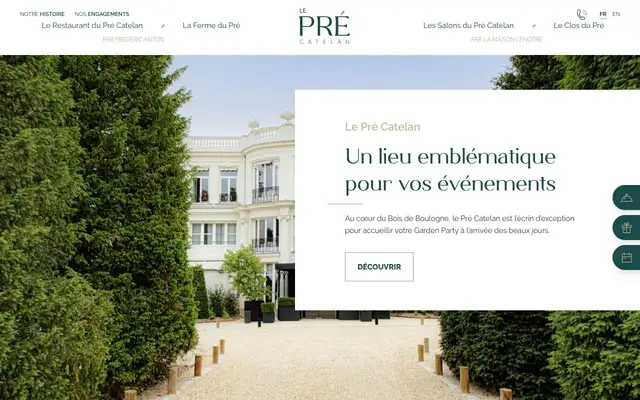 Le Pré Catelan website