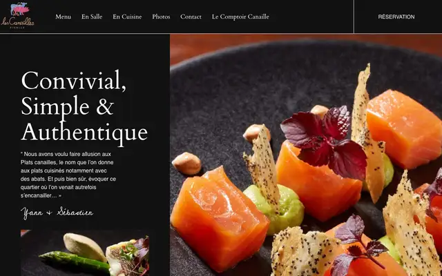 Les Canailles Pigalle website
