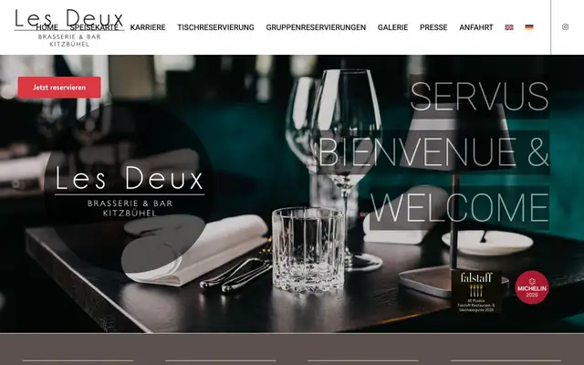 Les Deux Kitzbühel - Brasserie & Bar website