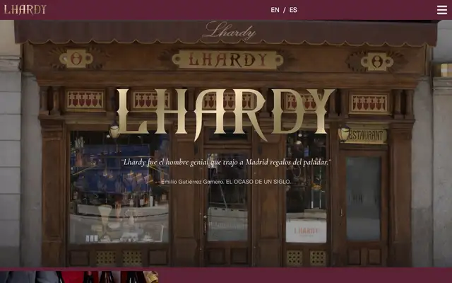 Lhardy website