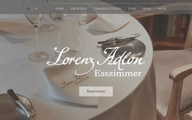 Lorenz Adlon Esszimmer website