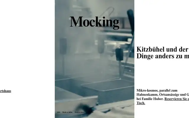 Mocking das Wirtshaus website