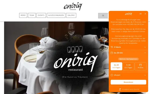 Oniriq website