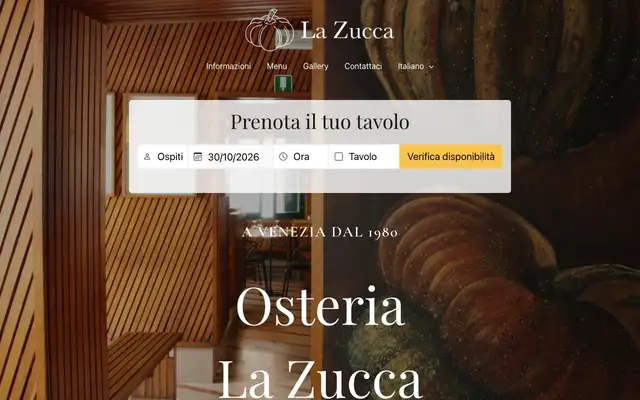 Osteria La Zucca website
