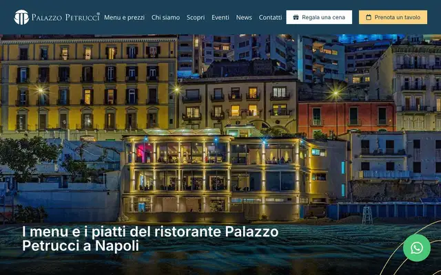 Palazzo Petrucci Pizzeria website