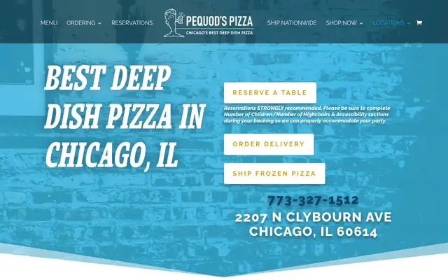 Pequod's Pizza website