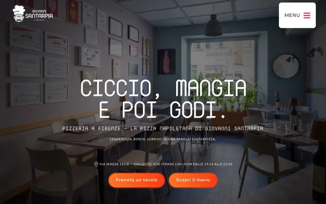 Pizzeria Giovanni Santarpia website