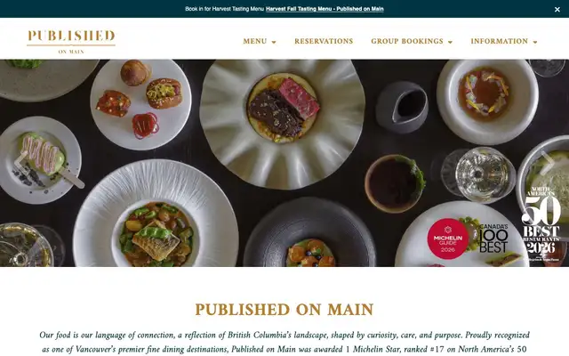 Published on Main website
