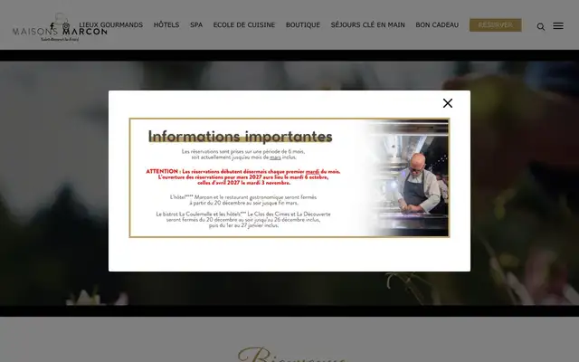Restaurant Marcon website