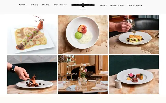 Restaurant Martin Wishart website