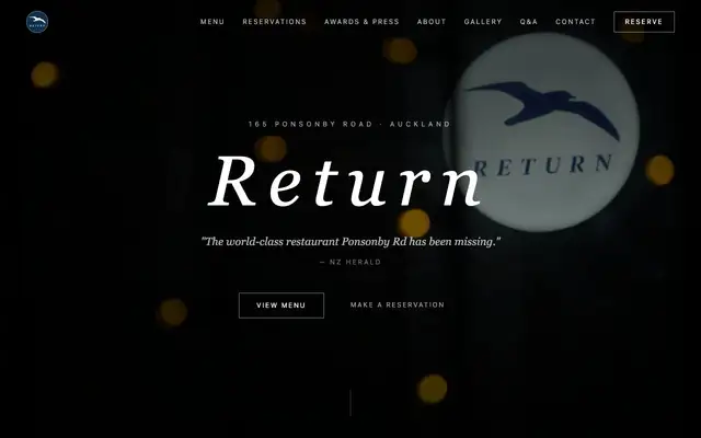 Return website