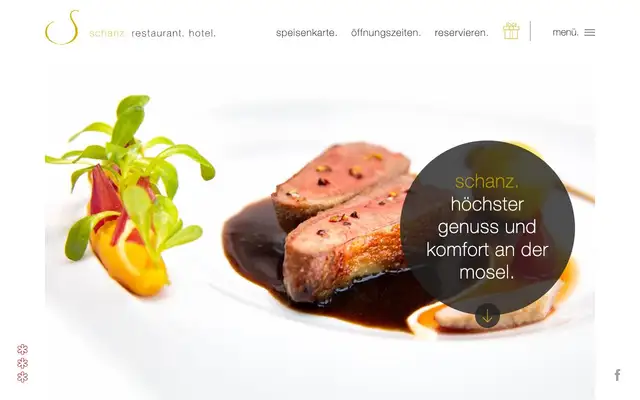 schanz. restaurant. website