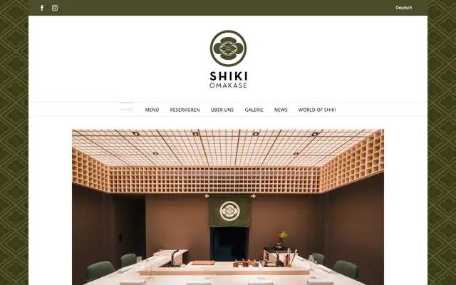 Shiki Omakase website